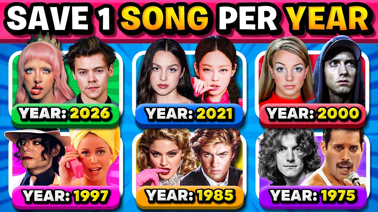 SAVE 1 SONG PER YEAR 🎵 2026 - 1976🔥 (6 Songs Each Year) | Music Quiz 2026