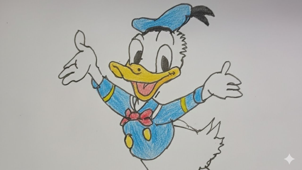 Diney's Donald Duck step by step drawing/ Donald duck  வரையலாம்/Self draw, drawing videos