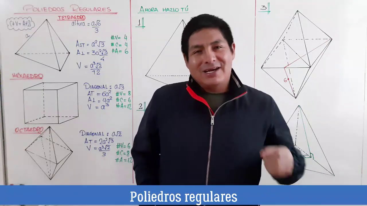 TEMA 18 -  5° SECUNDARIA -  GEOMETRÍA -  POLIEDROS REGULARES  2020