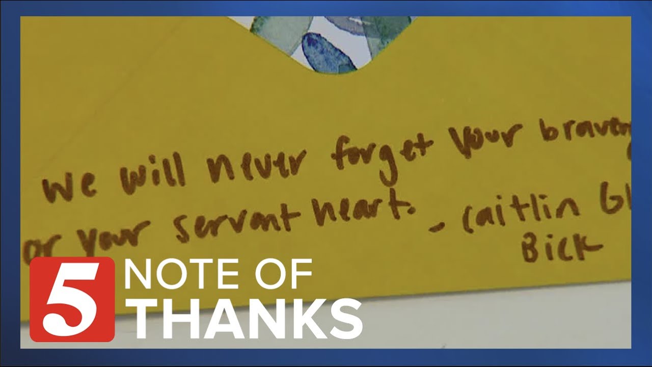 Kids write notes to officers who ran into The Covenant School shooting