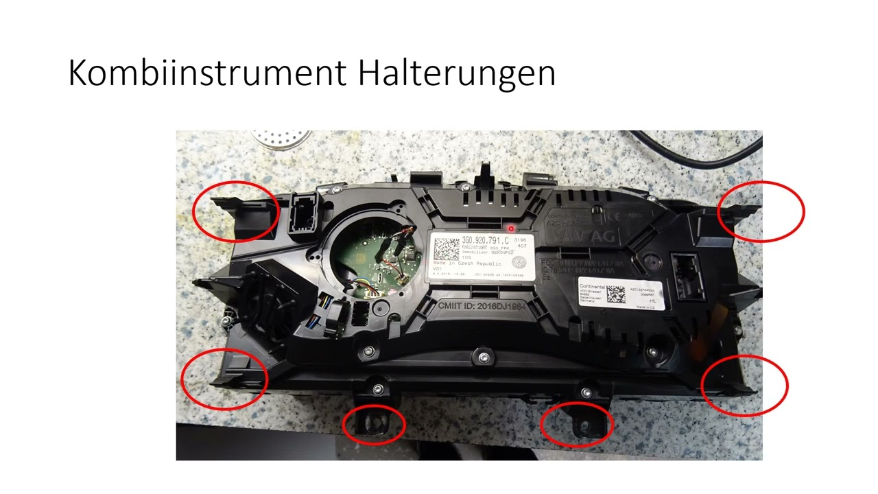 VW Passat B8 Kombiinstrument Fehlerbehebung