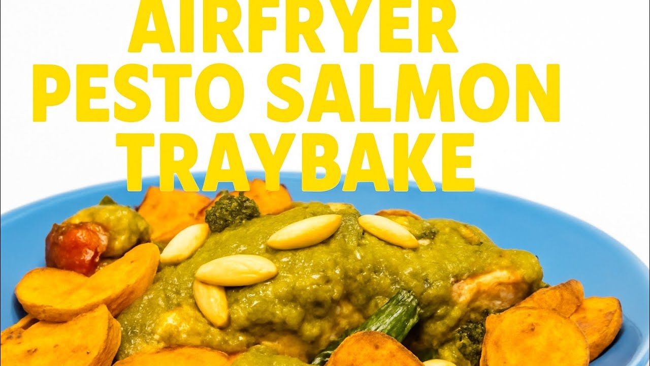 Airfryer Pesto Salmon Traybake | Easy & Healthy Dinner 