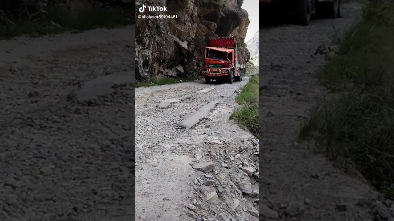 Hino truck had accident in Hunza land sliding