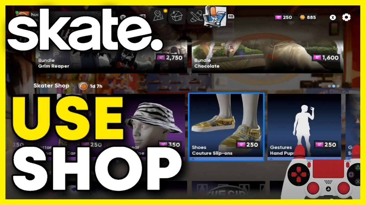 Skate 4: How to Use the Shop and Buy Items
