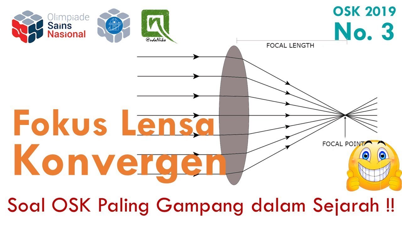 Pembahasan OSK Astronomi 2019, no. 3 - Focal of Convergent Lens