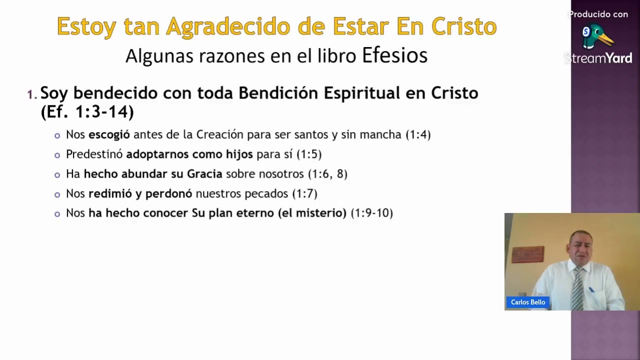 Estoy tan agradecido de estar en Cristo Efesios 26 01 25 P  Montt