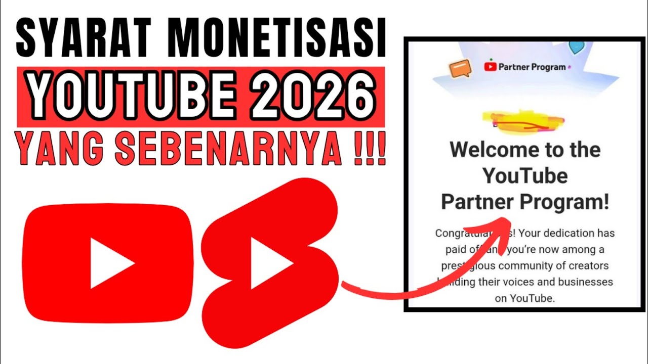 BANYAK YANG SALAH‼️Ini Cara & Syarat Monetisasi Youtube Terbaru 2026 