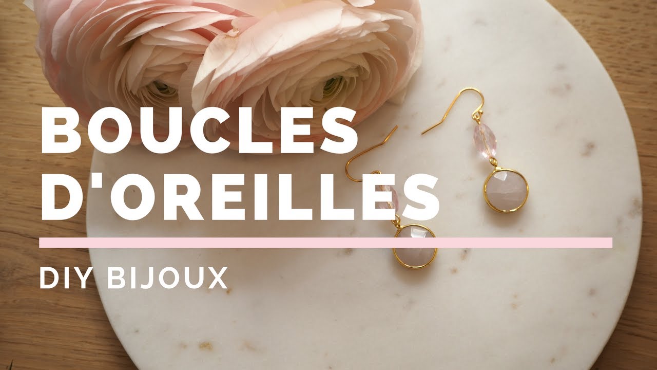 DIY bijoux : faire des boucles d'oreilles &agrave; quartz