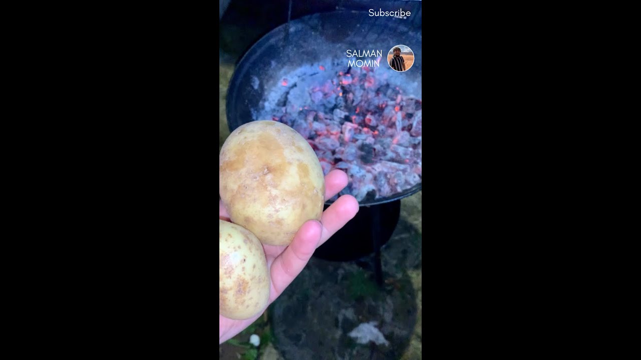 Afghan childhood: campfire coal roasted baked potatoes