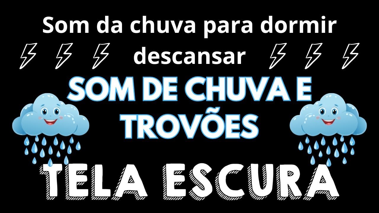 Chuva e trovão: Sono instantâneo em 5 minutos 🌧 TELA PRETA 🌧 Sons da natureza para dormir