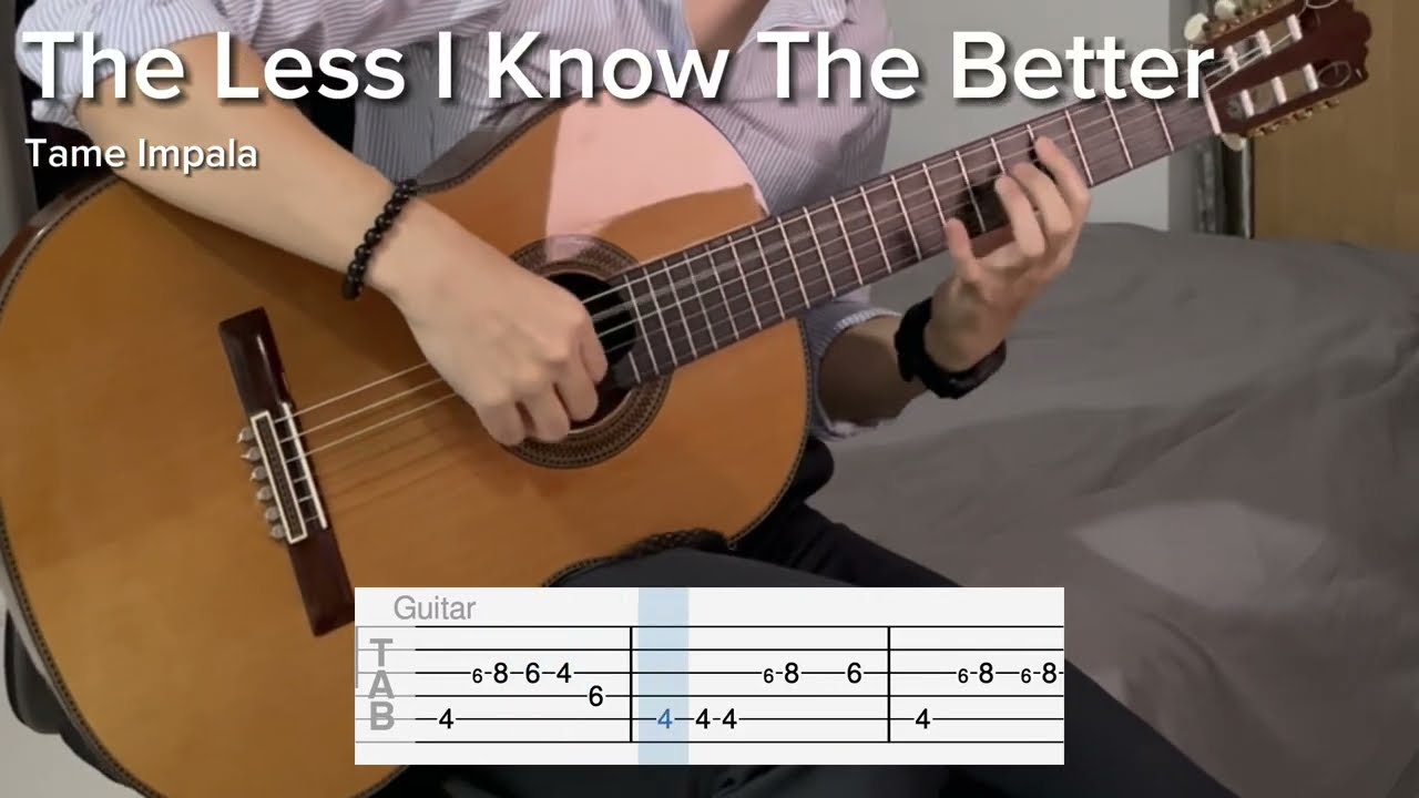 riff 1 - The Less I Know The Better by Tame Impala (EASY Guitar Tab)