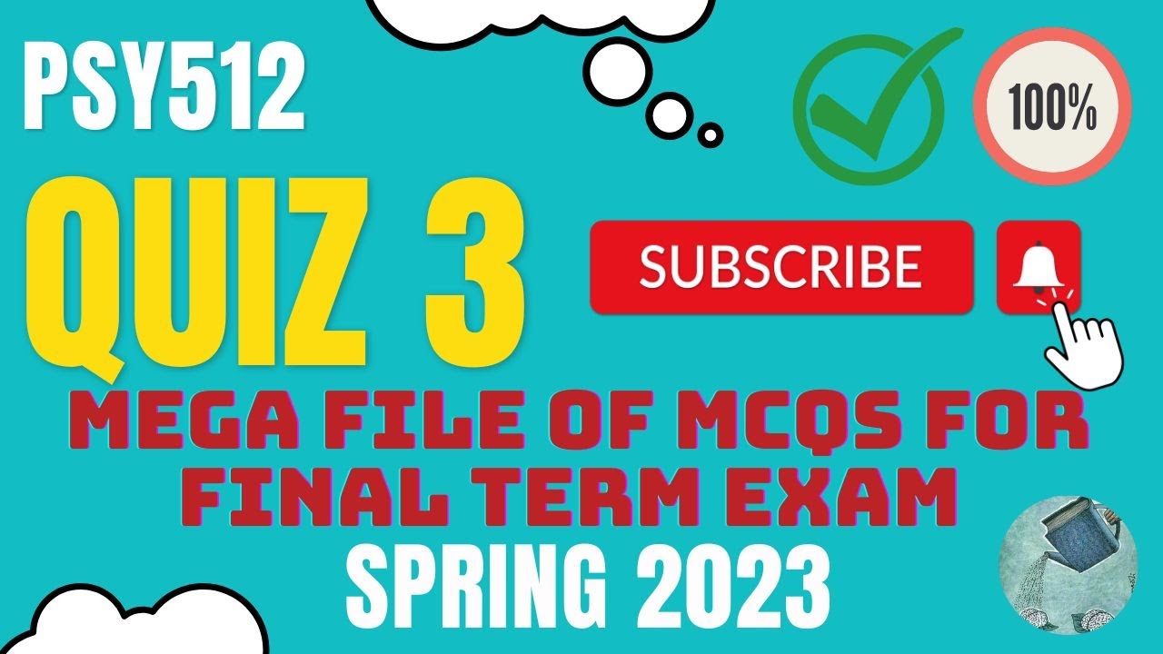 PSY512 || Gender issues in Psychology || Quizzes 3 || Mega file of Solved Mcqs for Exam Preparation