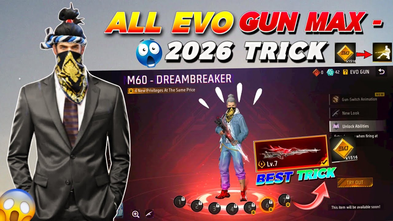 New Evo M60 Gun 😱 is Legendary | Evo M60 Full Max 🤯| New Evo Vault Event 2026 ? 
