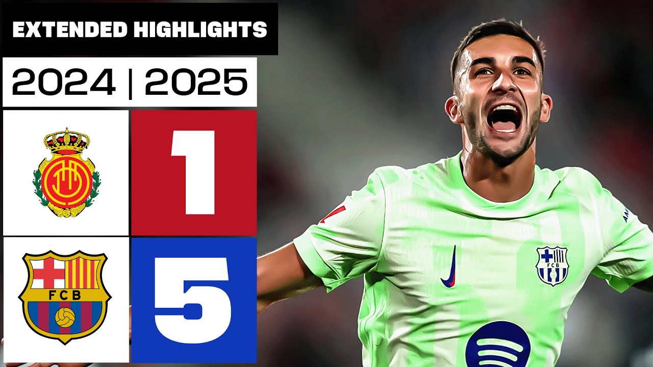 RCD MALLORCA 1-5 FC BARCELONA 2024/25 | RESUMEN ampliado