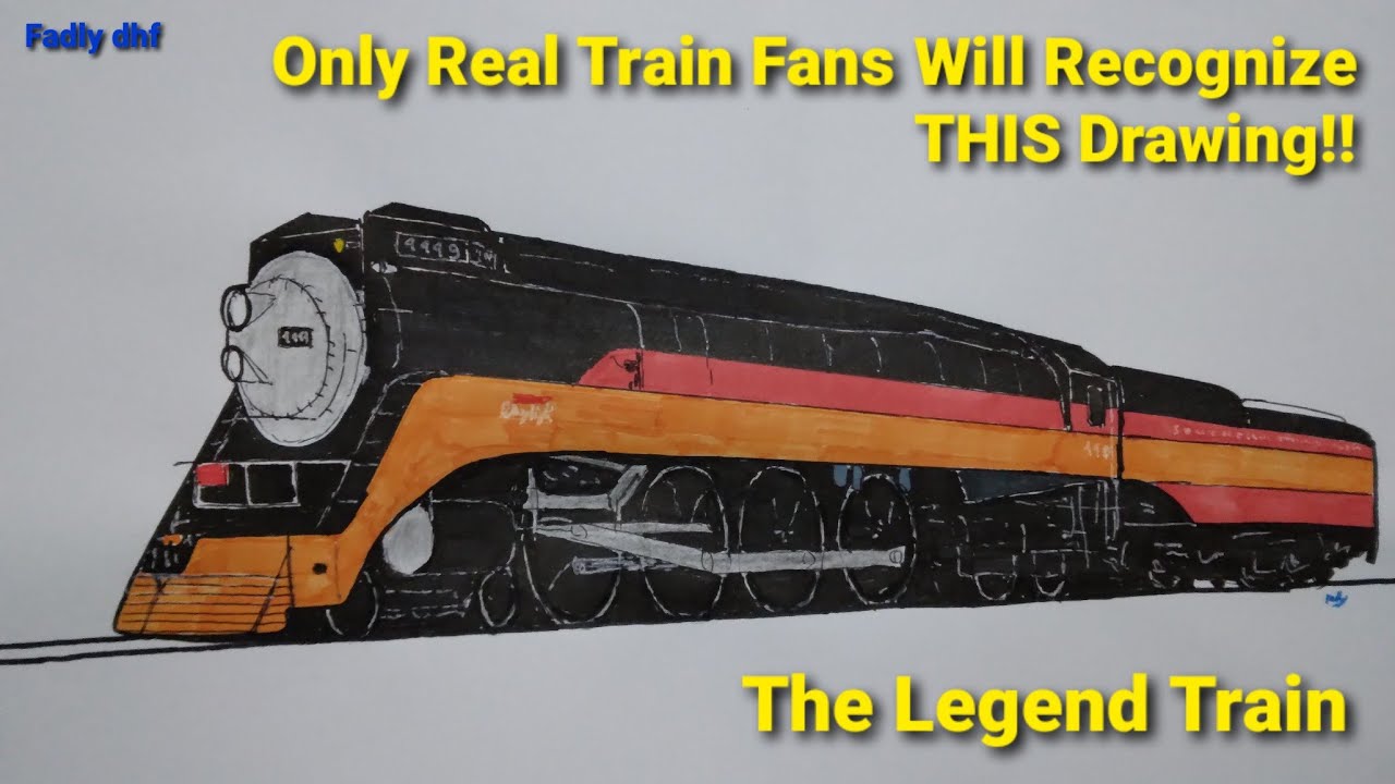 This Might Be the Most Beautiful Steam Train Ever Drawn!! How to draw SP Daylight 4449