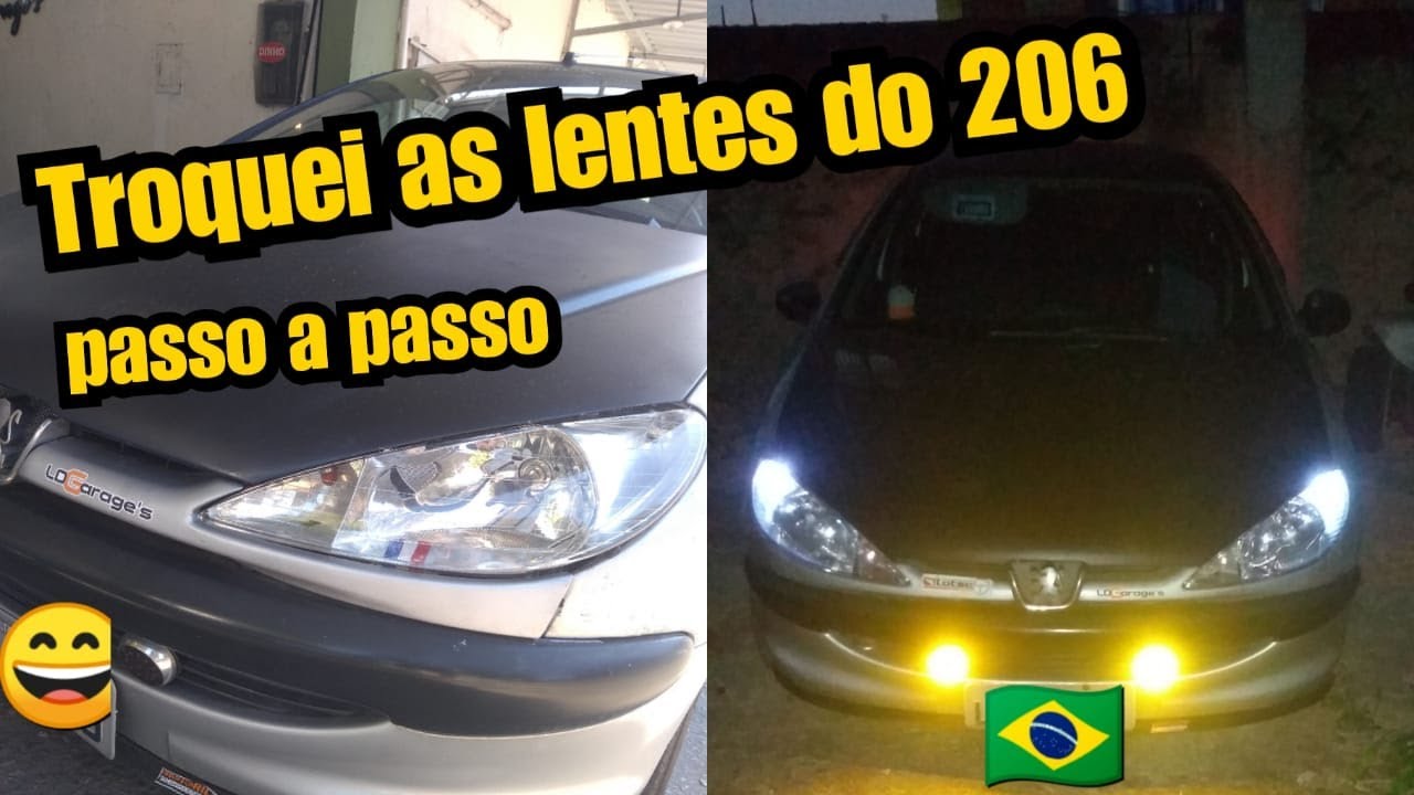 COMO TROCAR AS LENTES DO PEUGEOT 206!