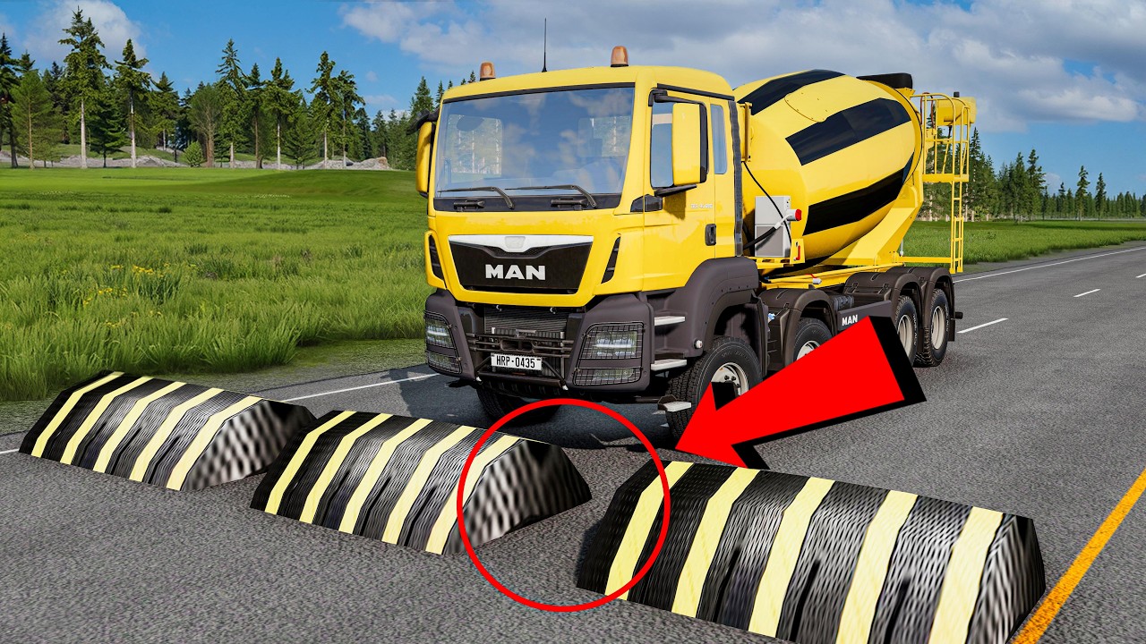 Cars vs Wierd Speedbump Bridge  BeamNG Drive Challenge Ends in Total Destruction!