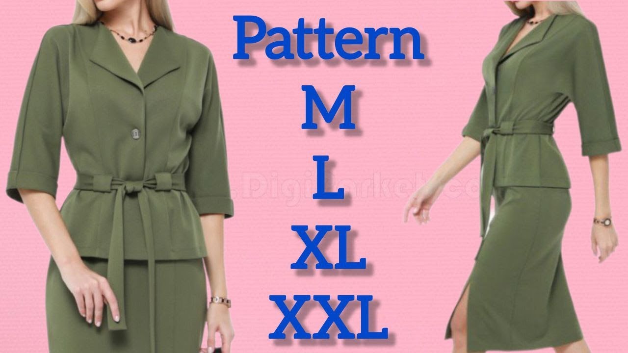 Modern Jacket Pattern Drafting – Elegant Shawl Collar Design with a Single Butto