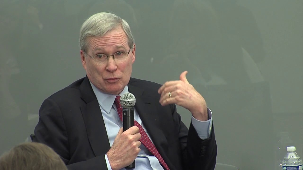 Steve Hadley and Susan Rice speak at the ASG launch of The World Turned Upside Down