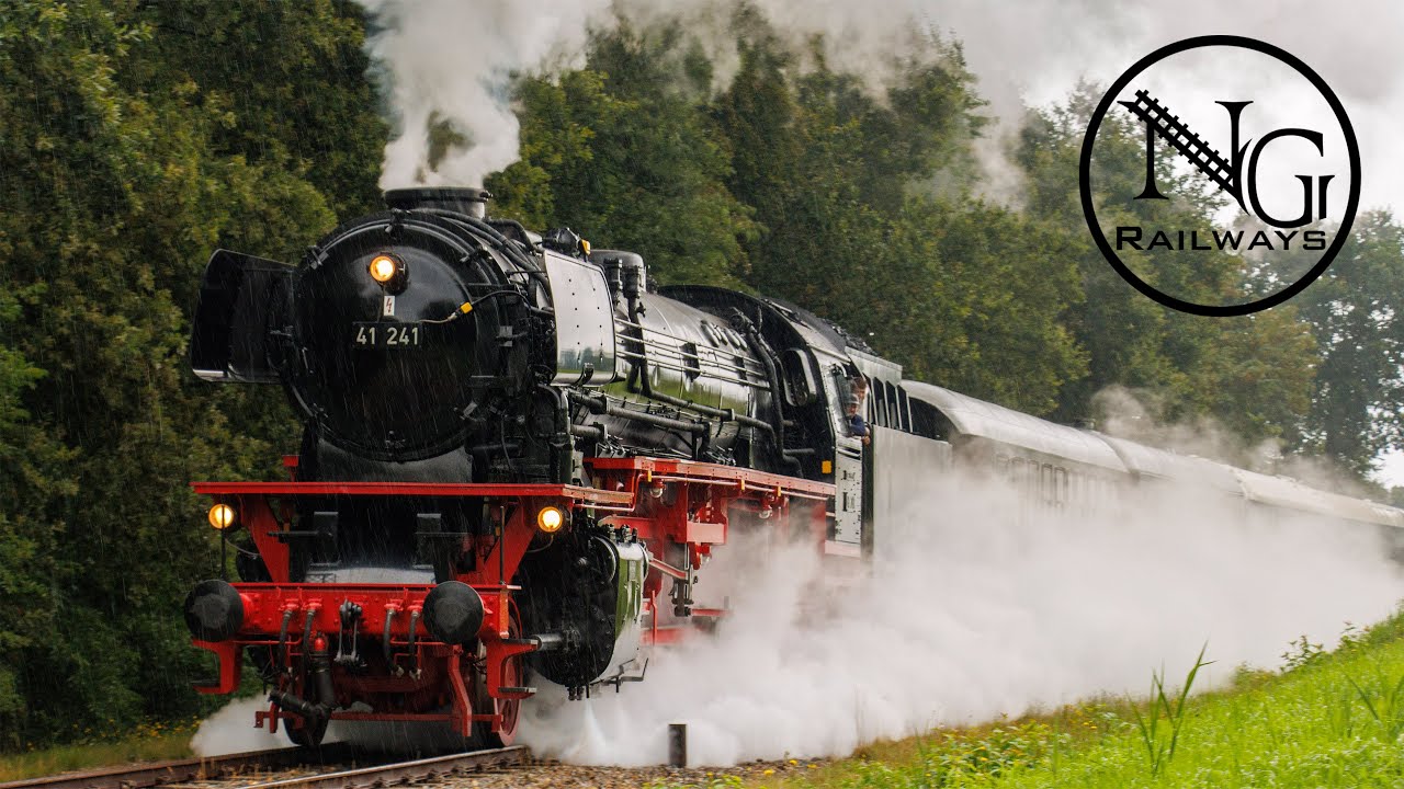 5 augustus 2023 Eerste proefrit stoomloc 41 241 van de Veluwsche Stoomtrein Maatschappij