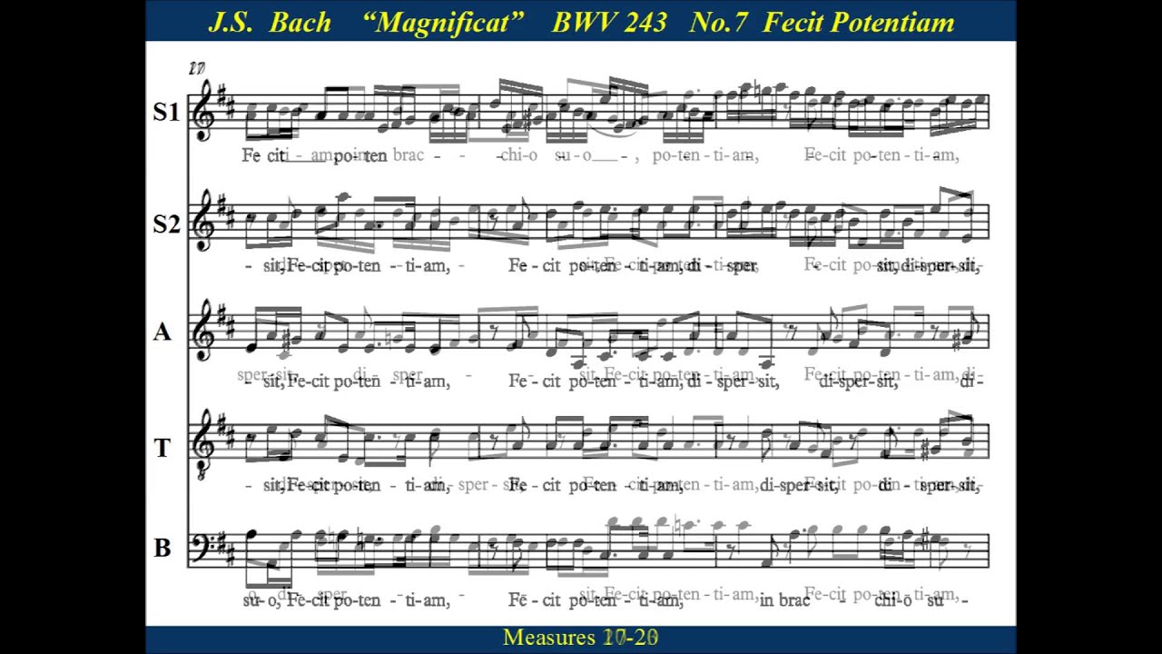 7 - JS Bach Magnificat - Fecit Potentiam - Soprano1