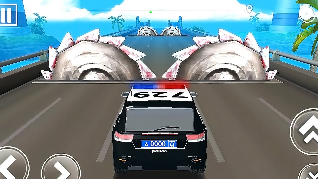 CARRERA MORTAL - Jugando con Coche de Policía - Speed Car Bumps Challenge Android Gameplay