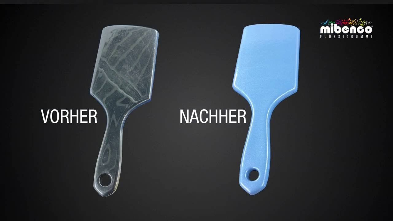 Haarb&uuml;rste versch&ouml;nern | pastellblau mit Perleffekt | mibenco Fl&uuml;ssiggummi Spr&uuml;folie Spray