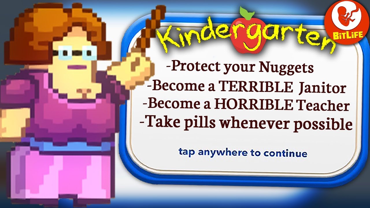I became a BAD teacher - The Kindergarten Challenge in Bitlife