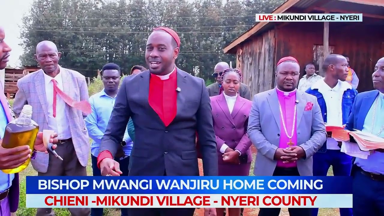 BISHOP MWANGI ZAKAYO GRAND ENTRANCE DURING HIS HOMECOMING CEREMONY AT NYERI COUNTY