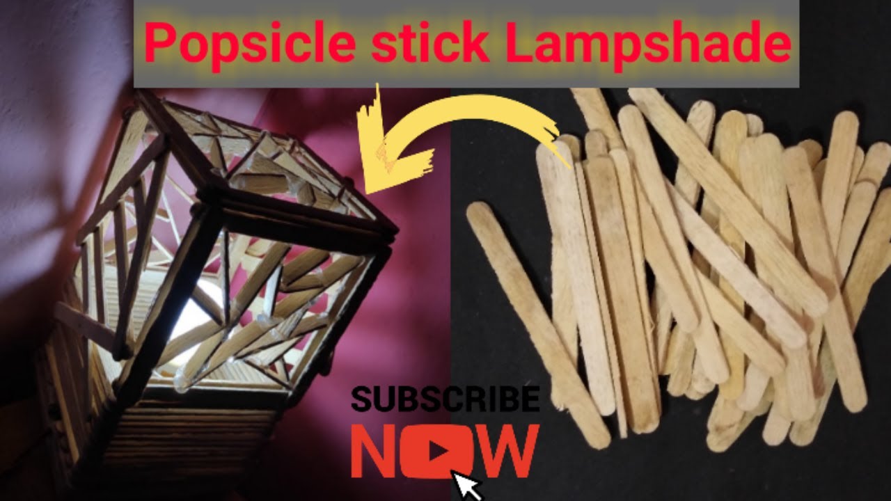 How to make handmade Popsicle-sticks Lampshade | DIY | Craft