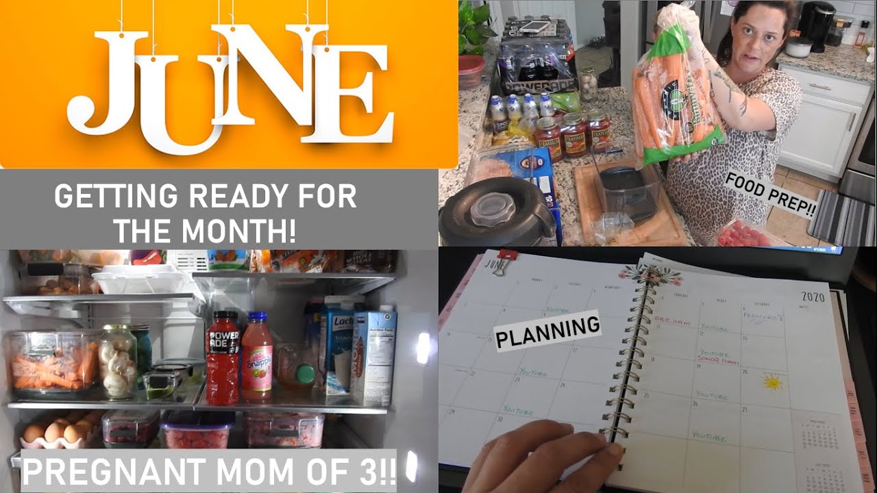 *NEW MONTH JUNE 2020*/ FOOD PREP//MEAL PLAN//SAHM//33 WEEK PREGNANT MOM OF 3!!