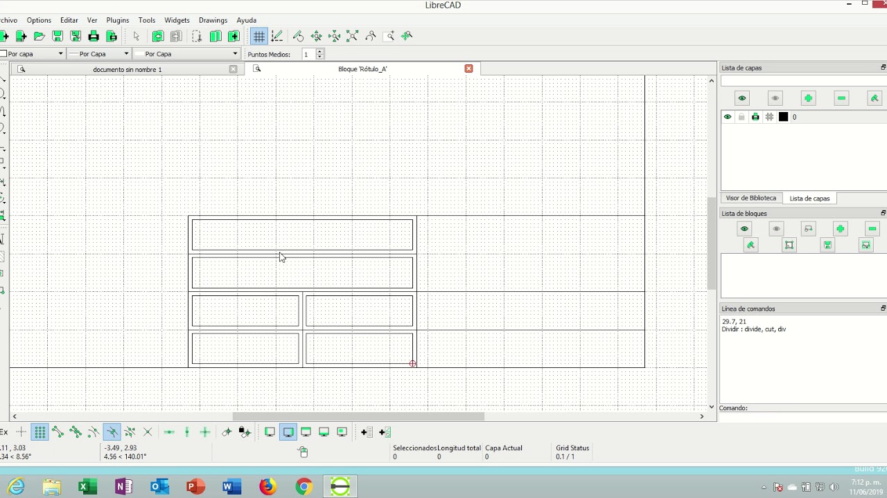 Rótulo en LibreCAD