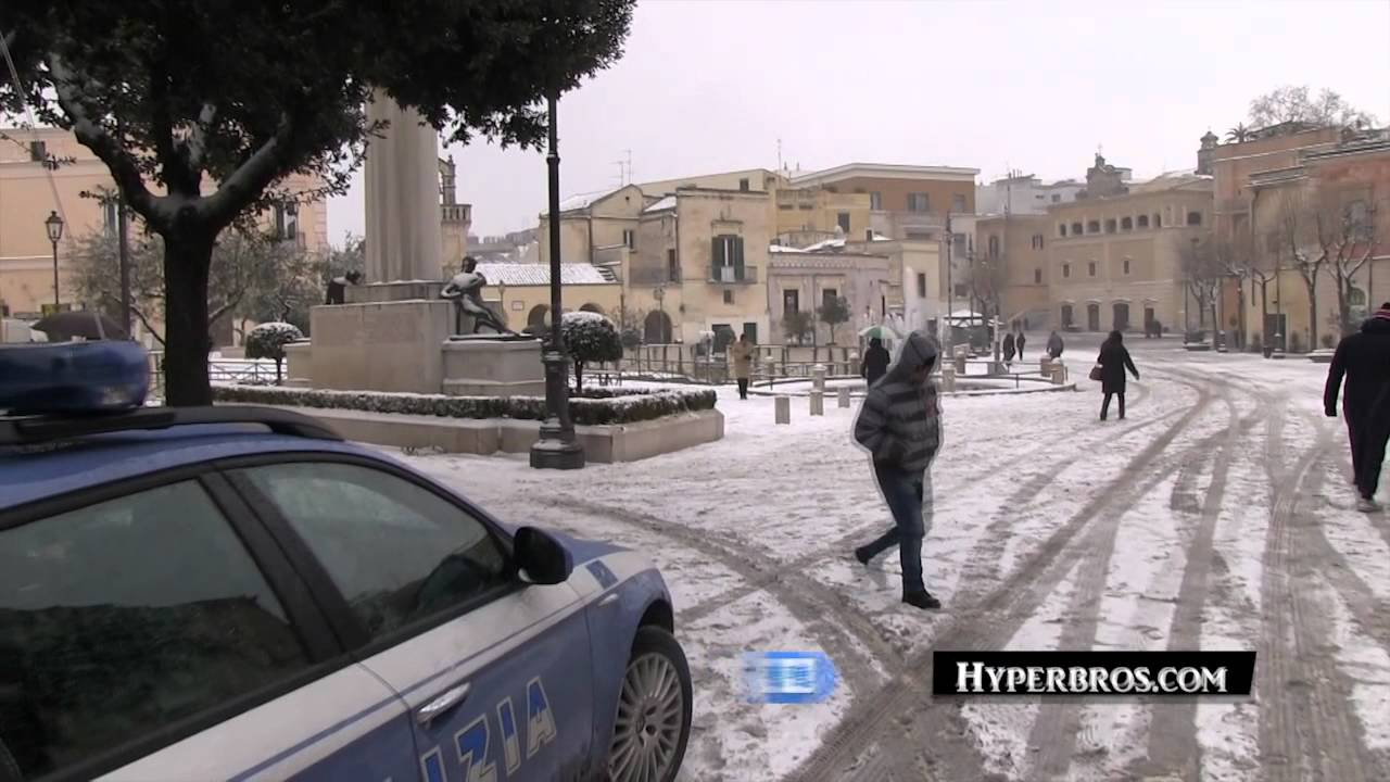 Matera, la nevicata del 2012