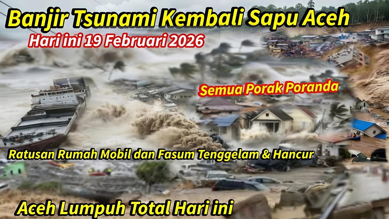 ACEH KEMBALI BANJIR MIRIP TSUNAMI HARI INI,RATUSAN HANCUR,JEMBATAN PUTUS, MOBIL HANCUR,SEMUATERSAPU