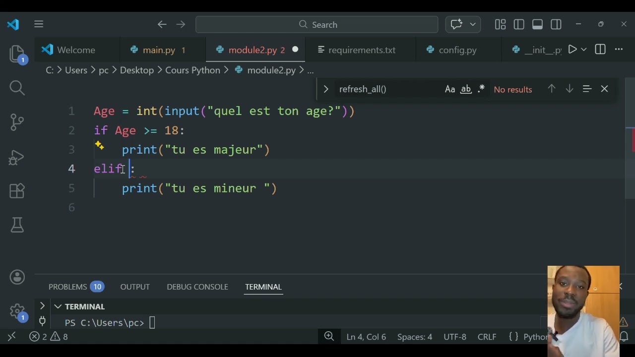 Cours Python Débutant #3 – Conditions (if / elif / else) et Opérateurs Logiques