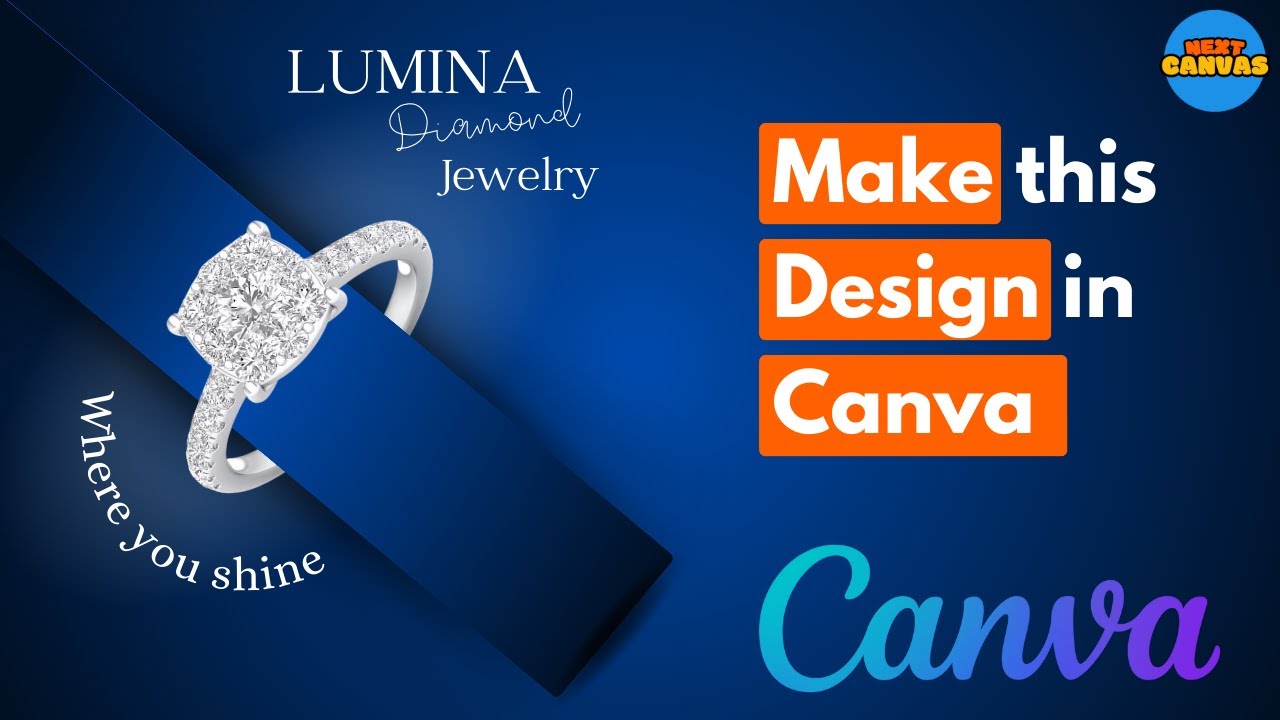 Jewelry Social Media Post Design | Canva Tutorial | How to Design Jewellery Posts in Canva