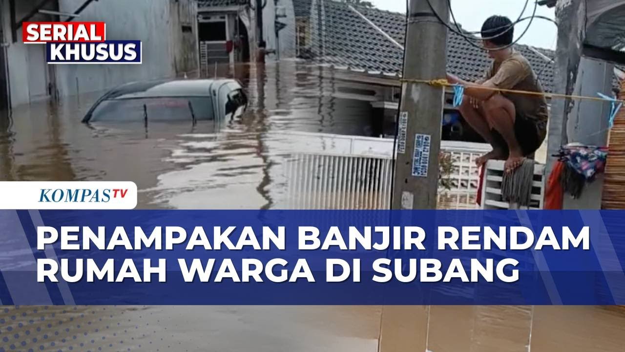 Penampakan Banjir Rendam Permukiman Warga di Pantua Subang Imbas Tanggul Jebol