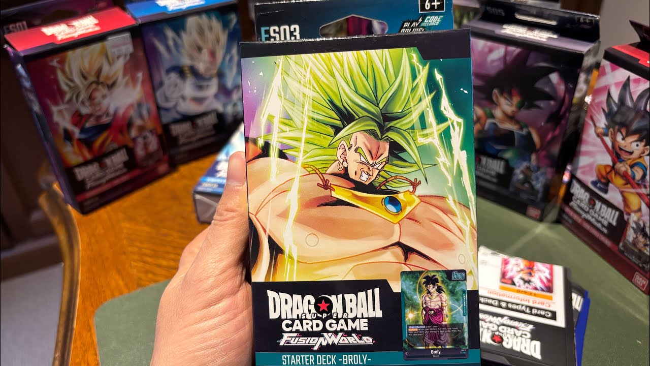 🔥 Broly Fusion World Starter Deck UNBOXING! Dragon Ball Card Game + Bonus Pack Reveal!