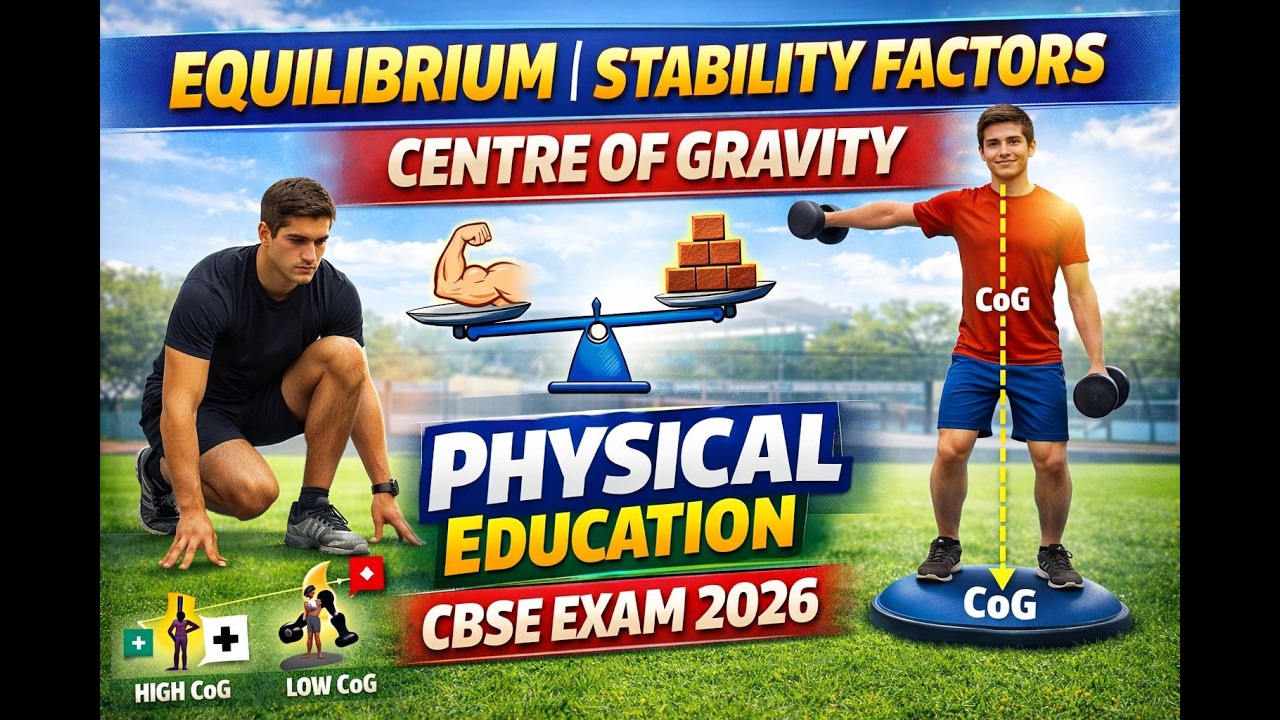 Equilibrium II Stability Factors II Centre Of Gravity II Physical Education II CBSE Exam 2026 II