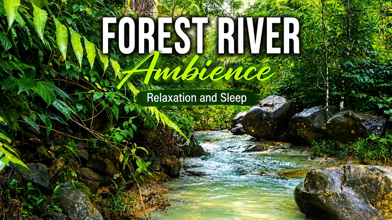🌿 1.5 Hours of Relaxation with Soothing Nature Sounds: River, Birds & Insects