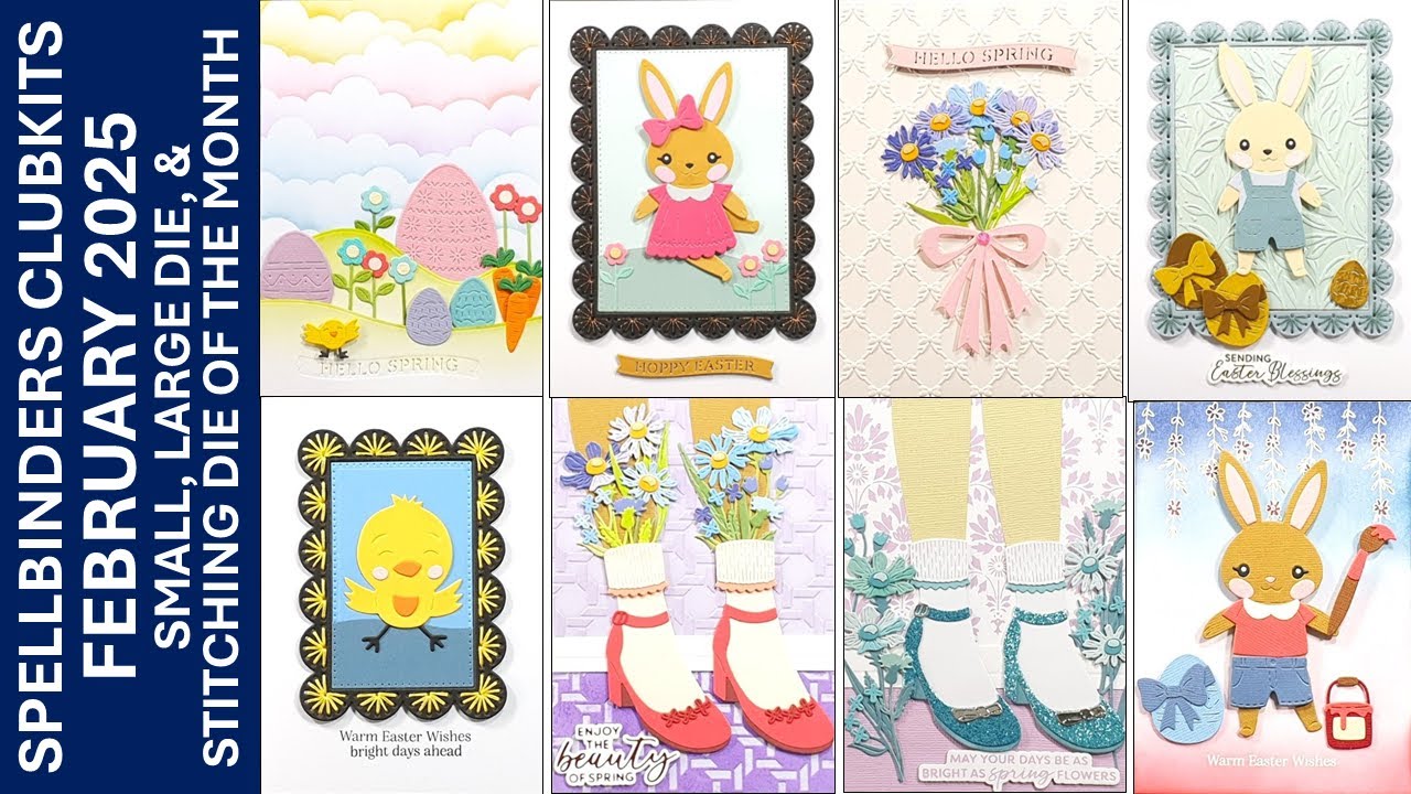 Spellbinders Clubkits February 2025 - Large Die, Small Die, and Stitching Die of the Month