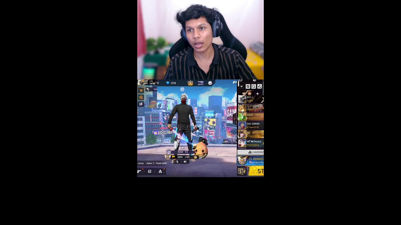 CSR PUSH TO REGION 999+⭐🚀GO FOR 100K 🔥😎🖥#shortlive #shortfeed #freefirelive #fflive