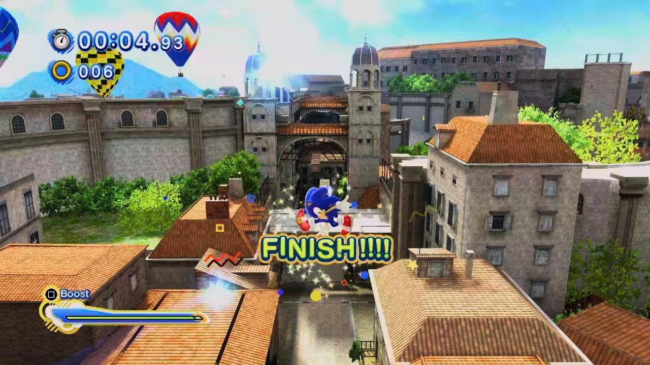SONIC  GENERATIONS Rooftop Run with Super Sonic
