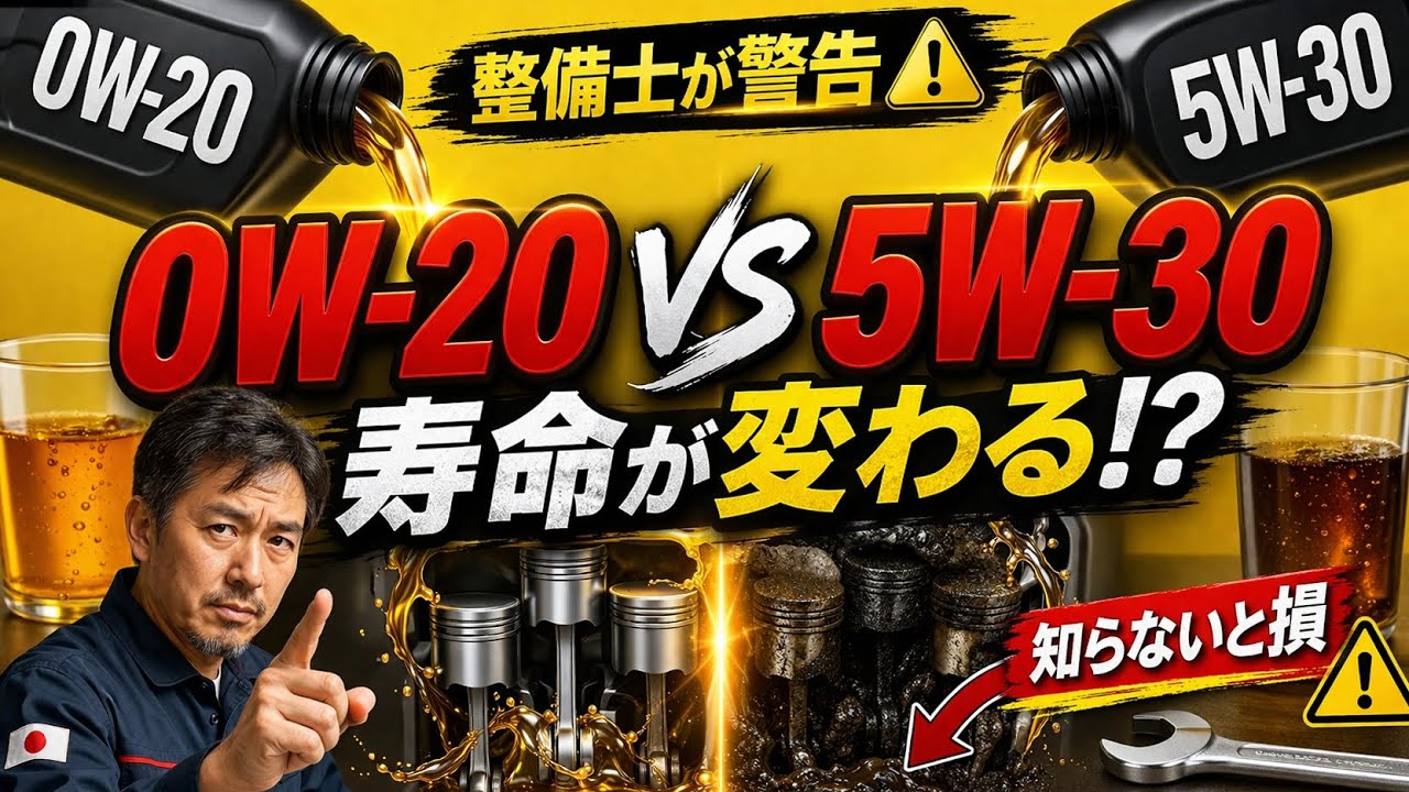 日本の整備士が警告｜0W-20と5W-30でエンジン寿命が変わる&hellip;知らないと損する真実🔥