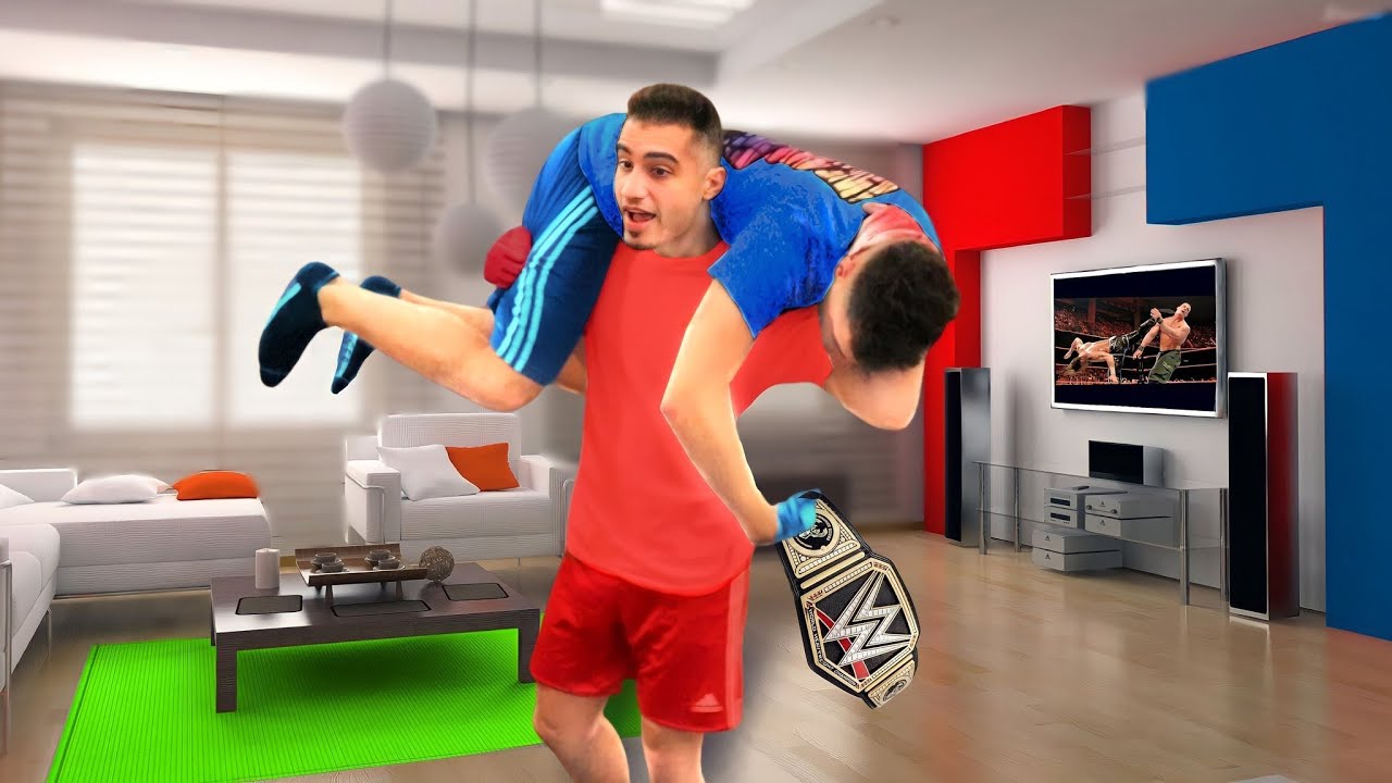 WWE MOVES AT HOME (LOSER GOES BALD)
