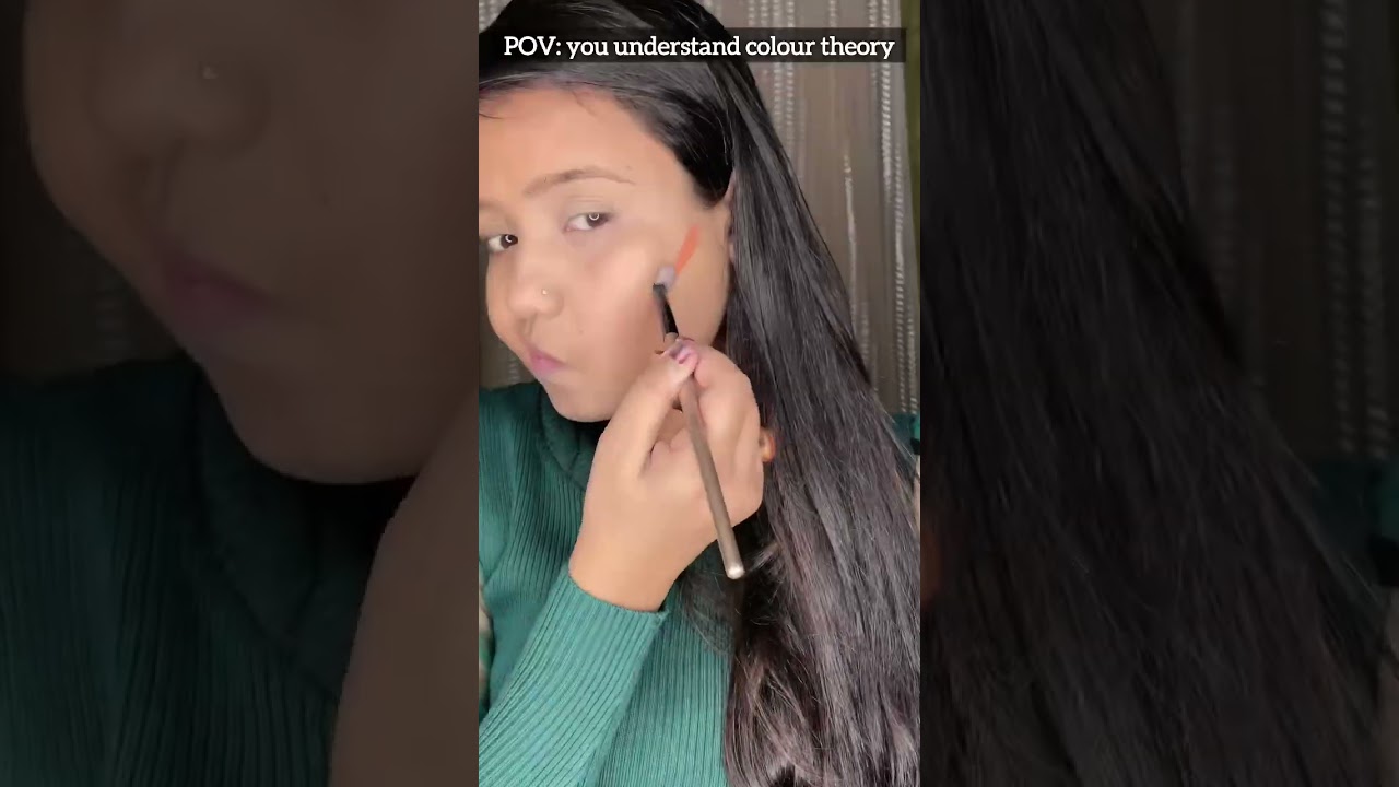 making contour at home 😱 #colourtheory #shorts #makeup #youtubeshorts #trendingshorts #viralshorts