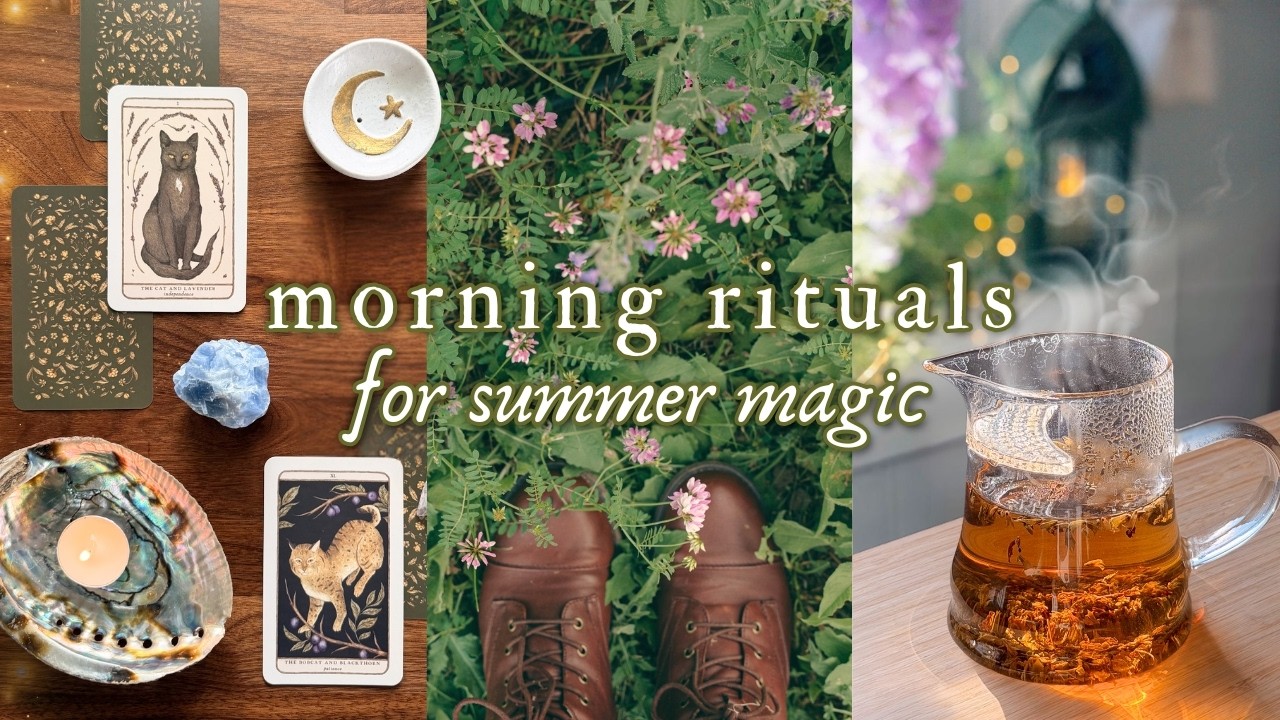summer morning routine 🌼 easy rituals for creativity & magic
