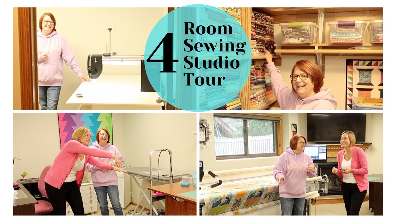 4 ROOM Sewing Studio Tour - Jill Roberts of Sassy Longarm Quilting