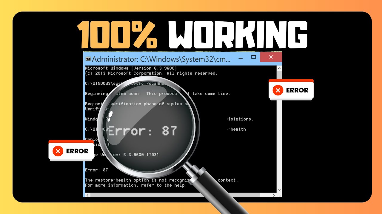 Dism Error 87 FIXED &mdash; QUICK & EASY SOLUTION!