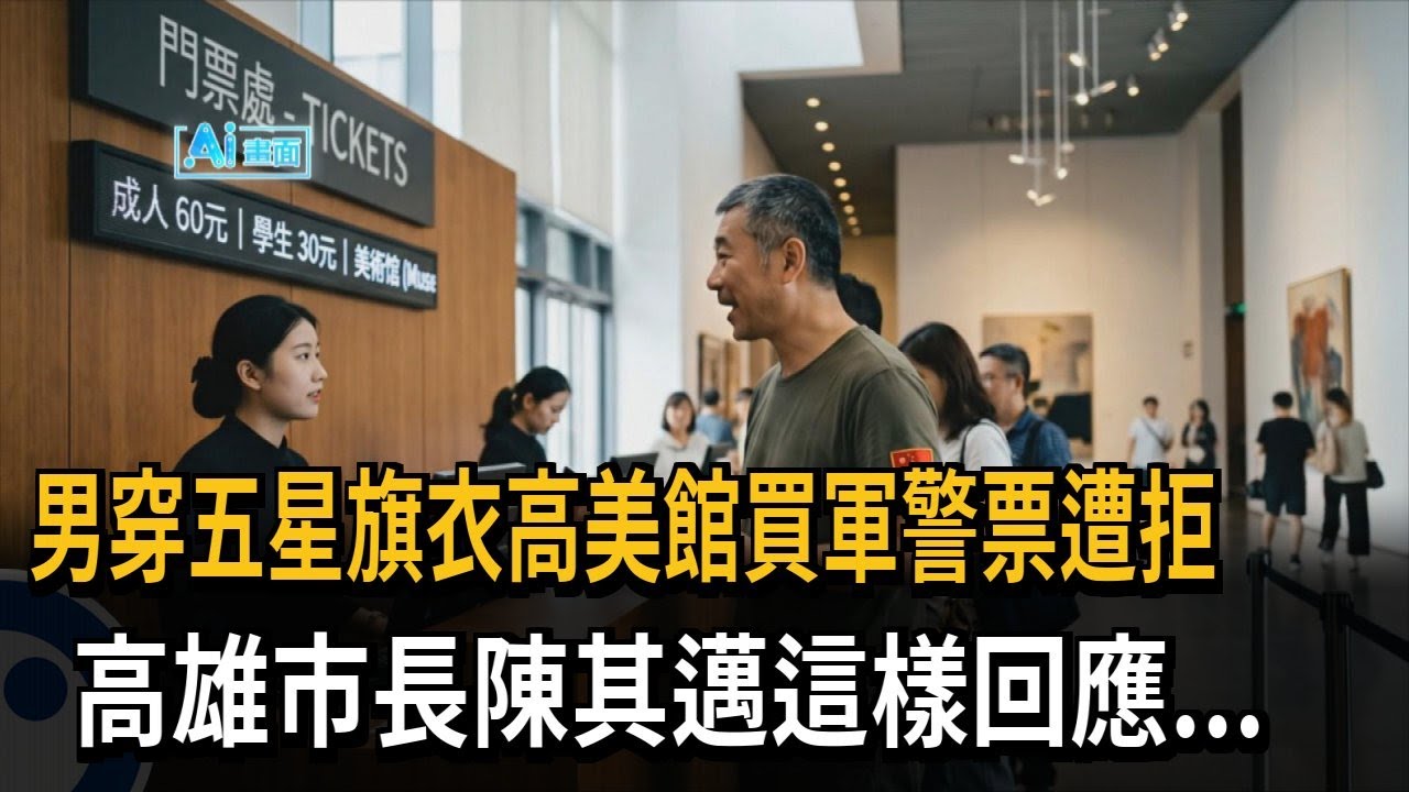 男穿五星旗衣高美館買軍警票遭拒 陳其邁讚：做得好－民視新聞